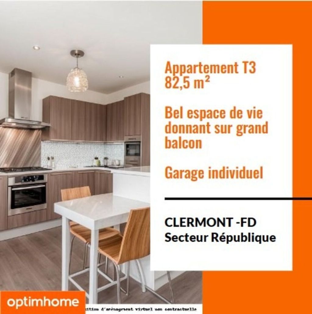 Achat appartement à vendre 3 pièces 83 m² - Clermont-Ferrand