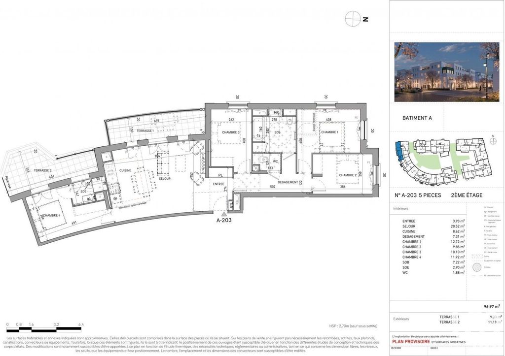 Achat appartement à vendre 5 pièces 96 m² - Serris