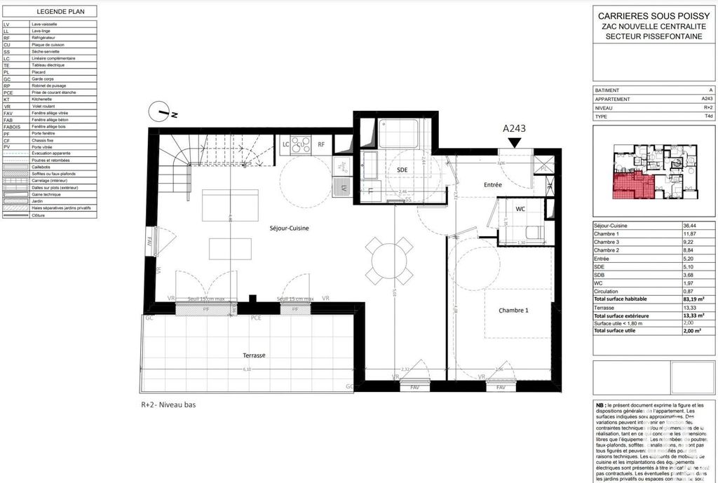 Achat duplex à vendre 4 pièces 83 m² - Carrières-sous-Poissy
