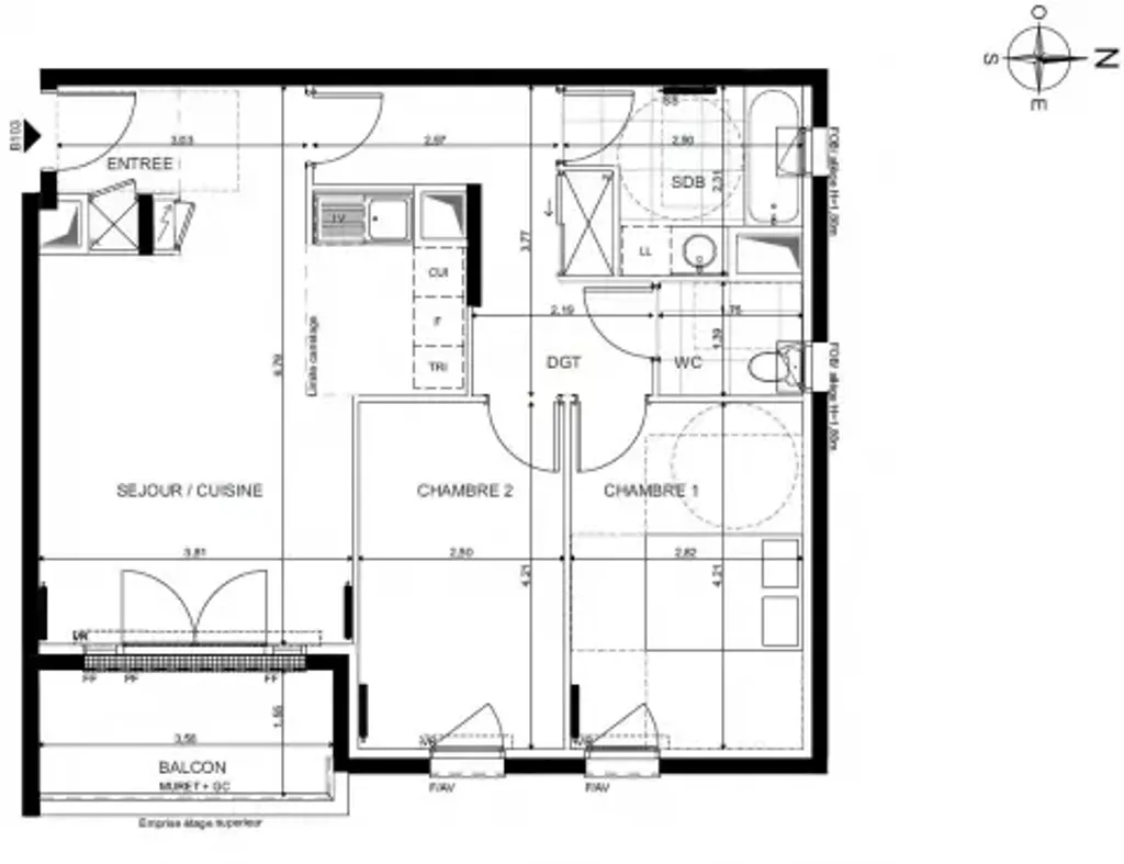 Achat appartement à vendre 3 pièces 65 m² - Villejuif