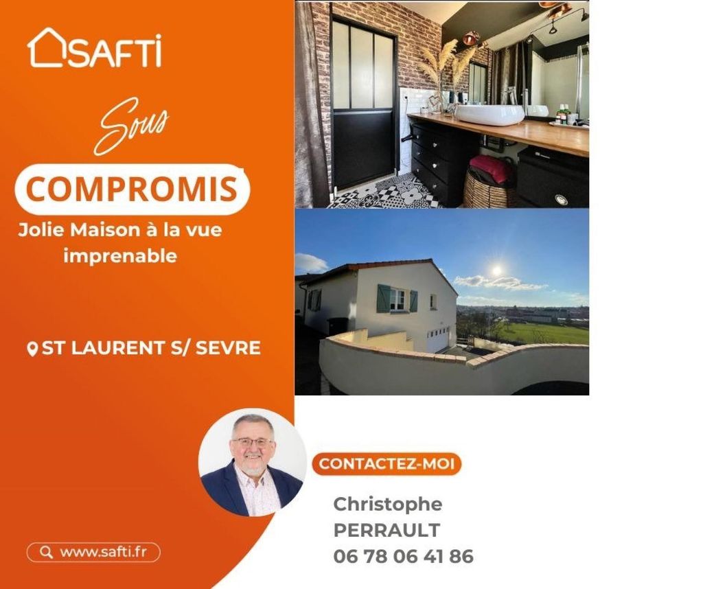 Achat maison à vendre 4 chambres 128 m² - Saint-Laurent-sur-Sèvre