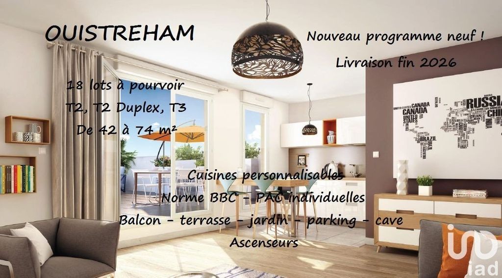 Achat duplex à vendre 2 pièces 47 m² - Ouistreham