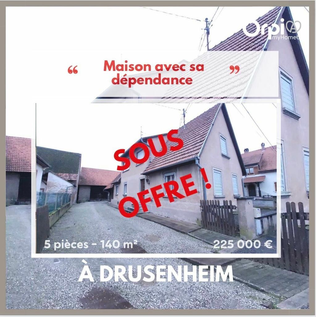 Achat maison à vendre 3 chambres 140 m² - Drusenheim