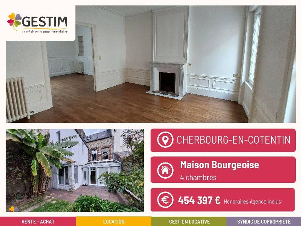 Achat maison à vendre 4 chambres 153 m² - Cherbourg-en-Cotentin