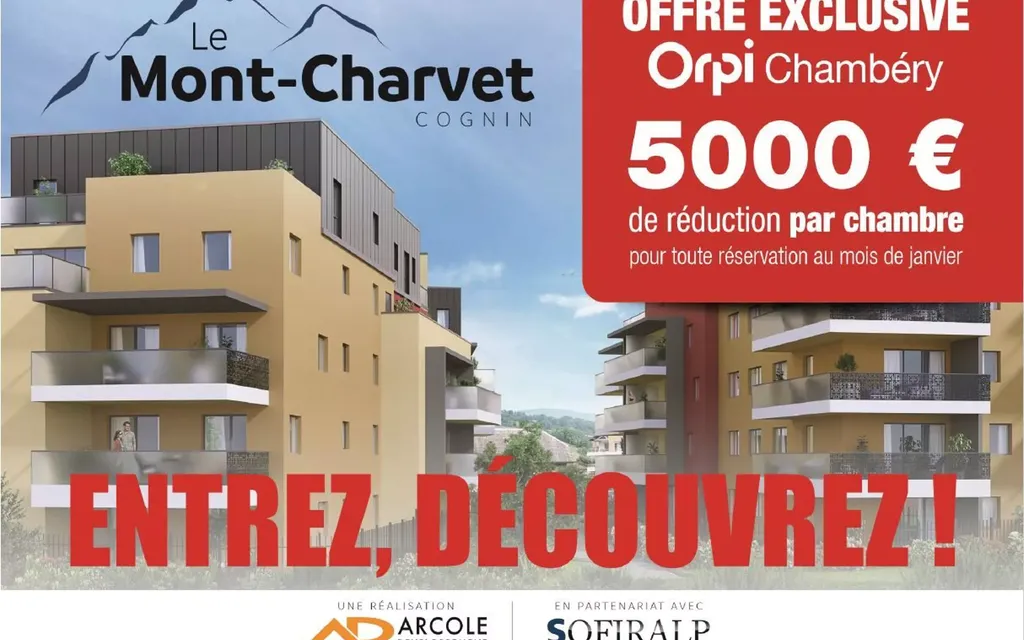 Achat appartement à vendre 2 pièces 53 m² - Cognin