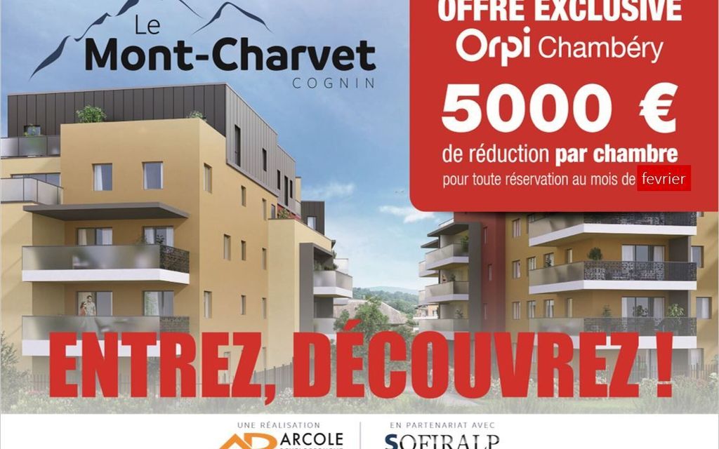 Achat appartement à vendre 3 pièces 66 m² - Cognin