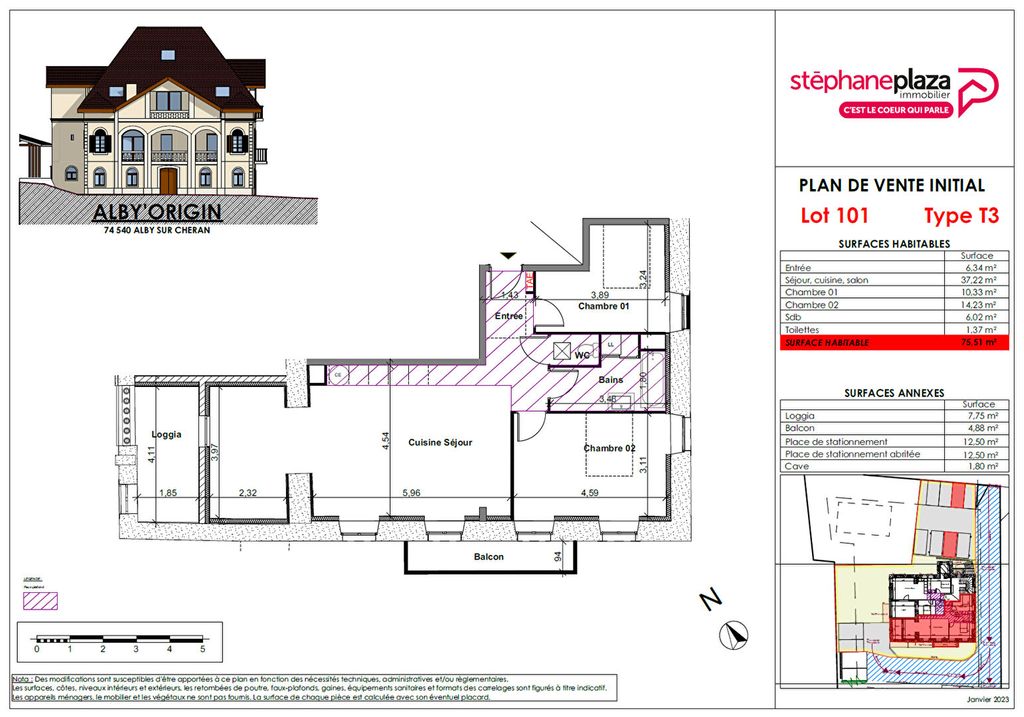 Achat appartement 3 pièce(s) Alby-sur-Chéran