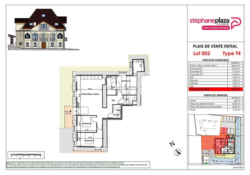 Achat appartement à vendre 4 pièces 84 m² - Alby-sur-Chéran