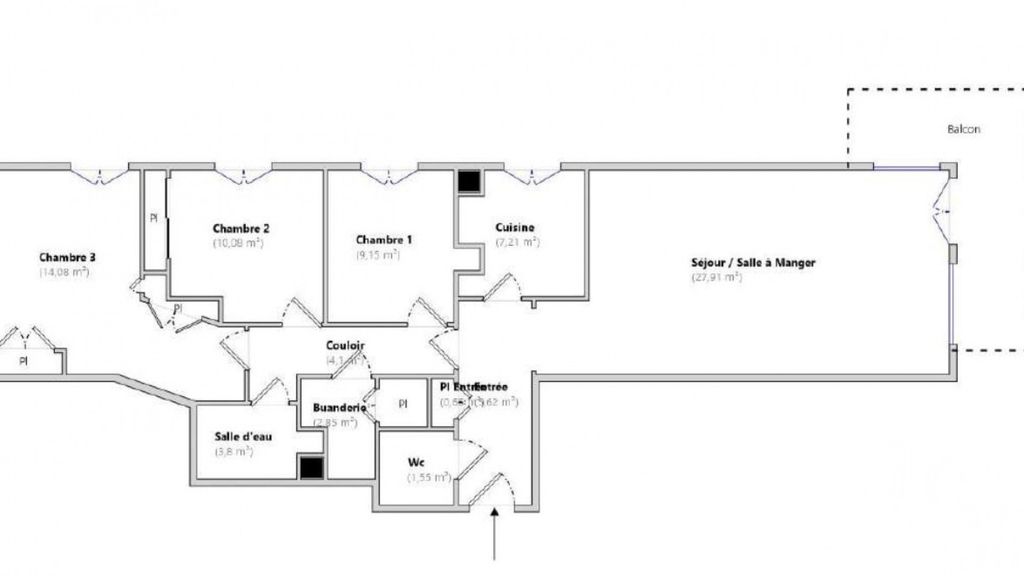 Achat appartement à vendre 4 pièces 87 m² - Rueil-Malmaison