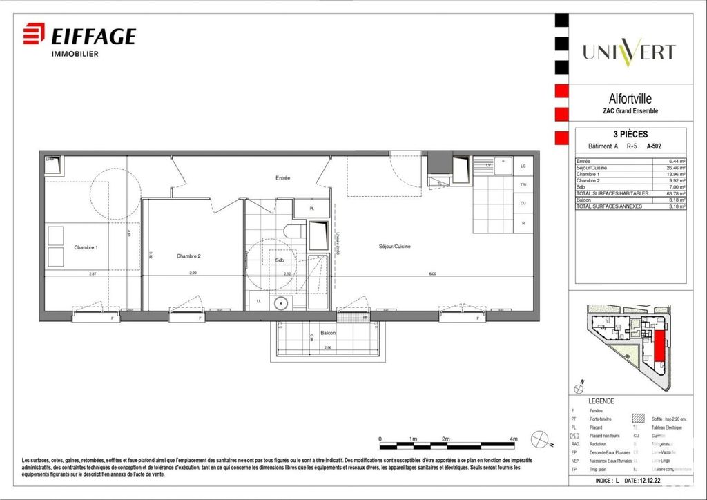 Achat appartement 3 pièce(s) Alfortville