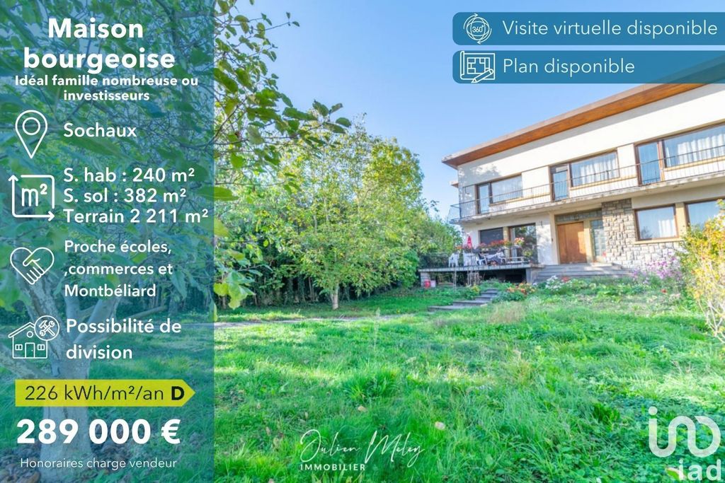 Achat maison à vendre 7 chambres 240 m² - Sochaux