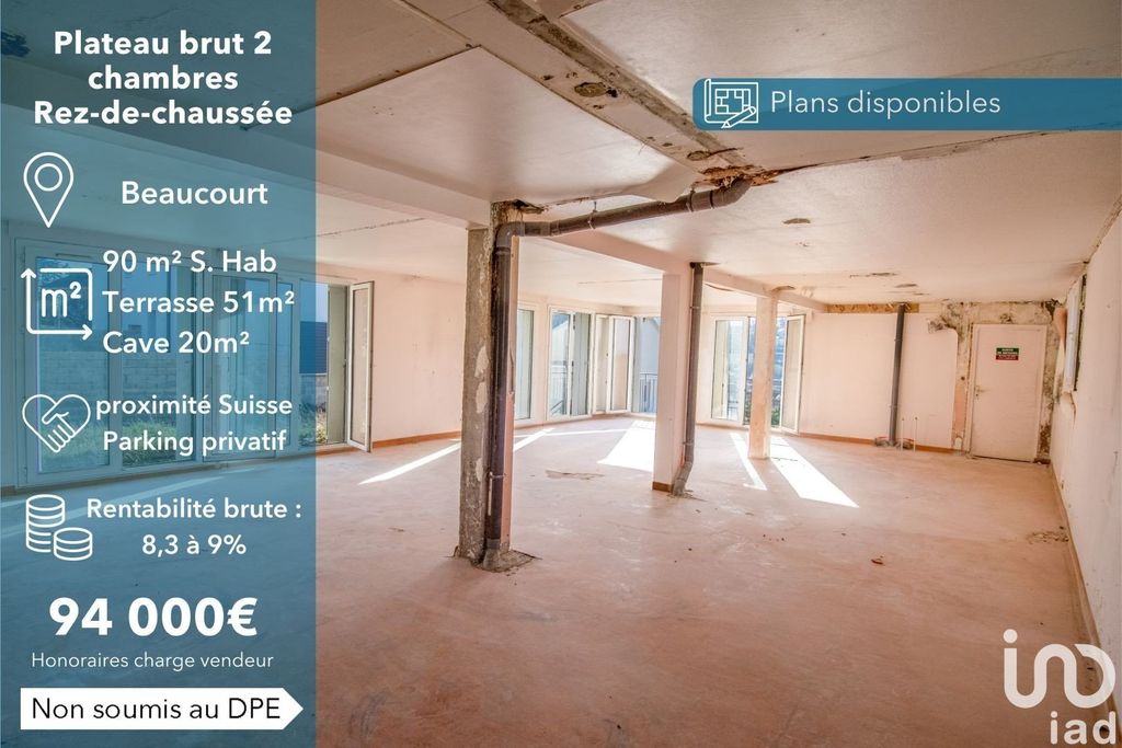 Achat appartement à vendre 3 pièces 90 m² - Beaucourt