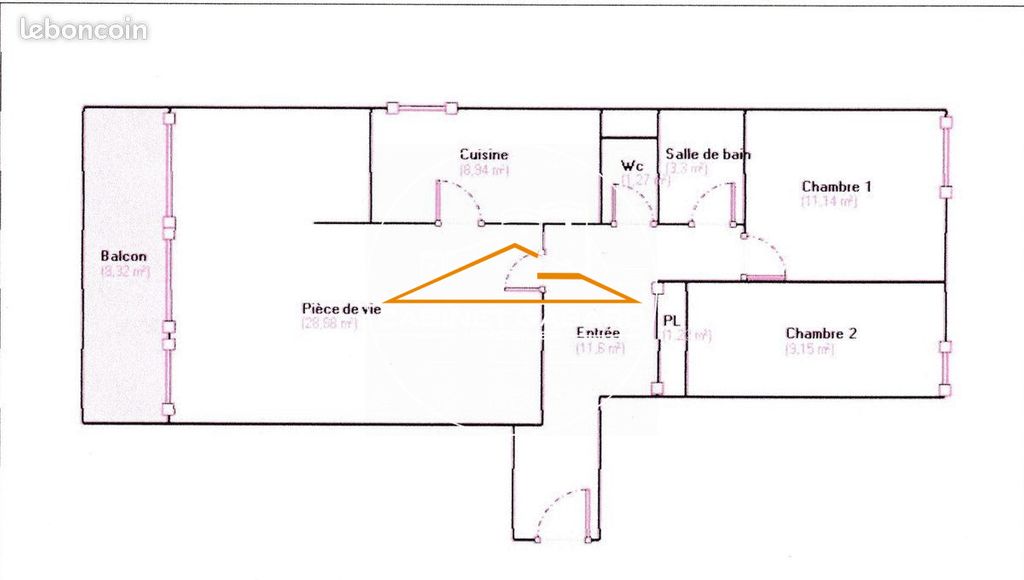 Achat appartement à vendre 3 pièces 76 m² - Angers