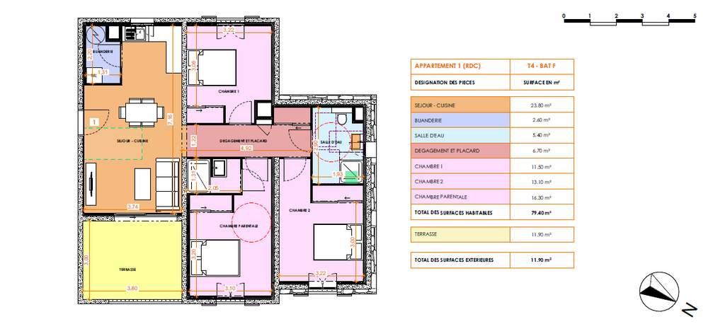 Achat appartement 4 pièce(s) Santa-Reparata-di-Moriani