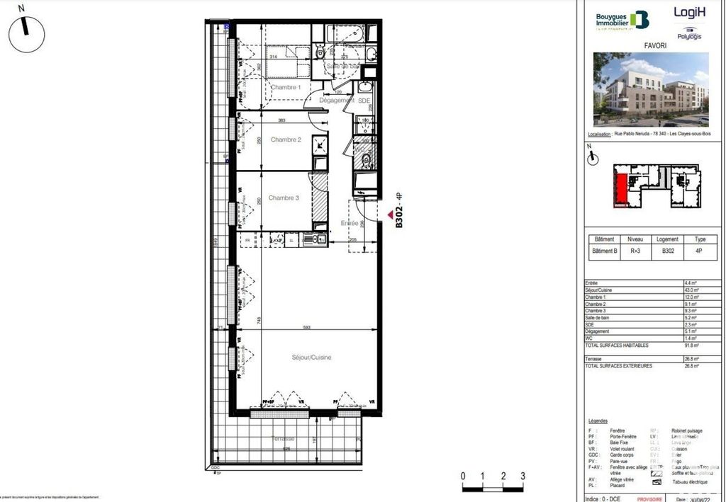 Achat appartement à vendre 4 pièces 91 m² - Les Clayes-sous-Bois