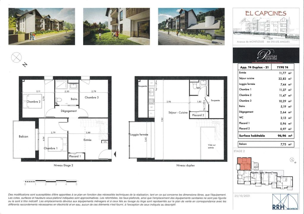 Achat duplex à vendre 4 pièces 97 m² - Les Angles