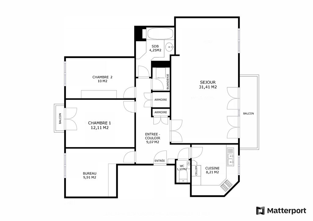 Achat appartement à vendre 5 pièces 89 m² - Sceaux