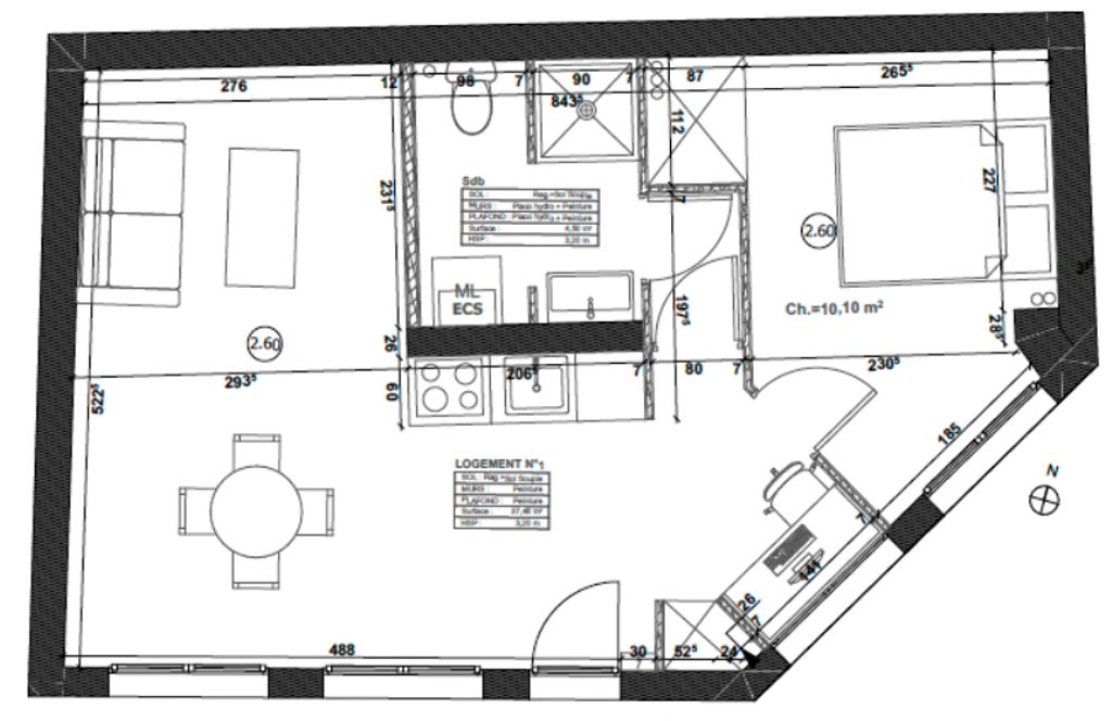 Achat appartement à vendre 2 pièces 41 m² - Saint-Quentin