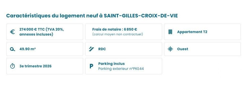 Achat appartement à vendre 2 pièces 49 m² - Saint-Gilles-Croix-de-Vie