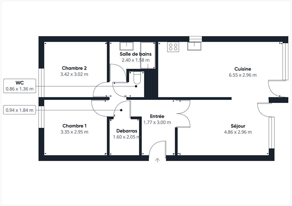 Achat appartement à vendre 3 pièces 69 m² - Rezé