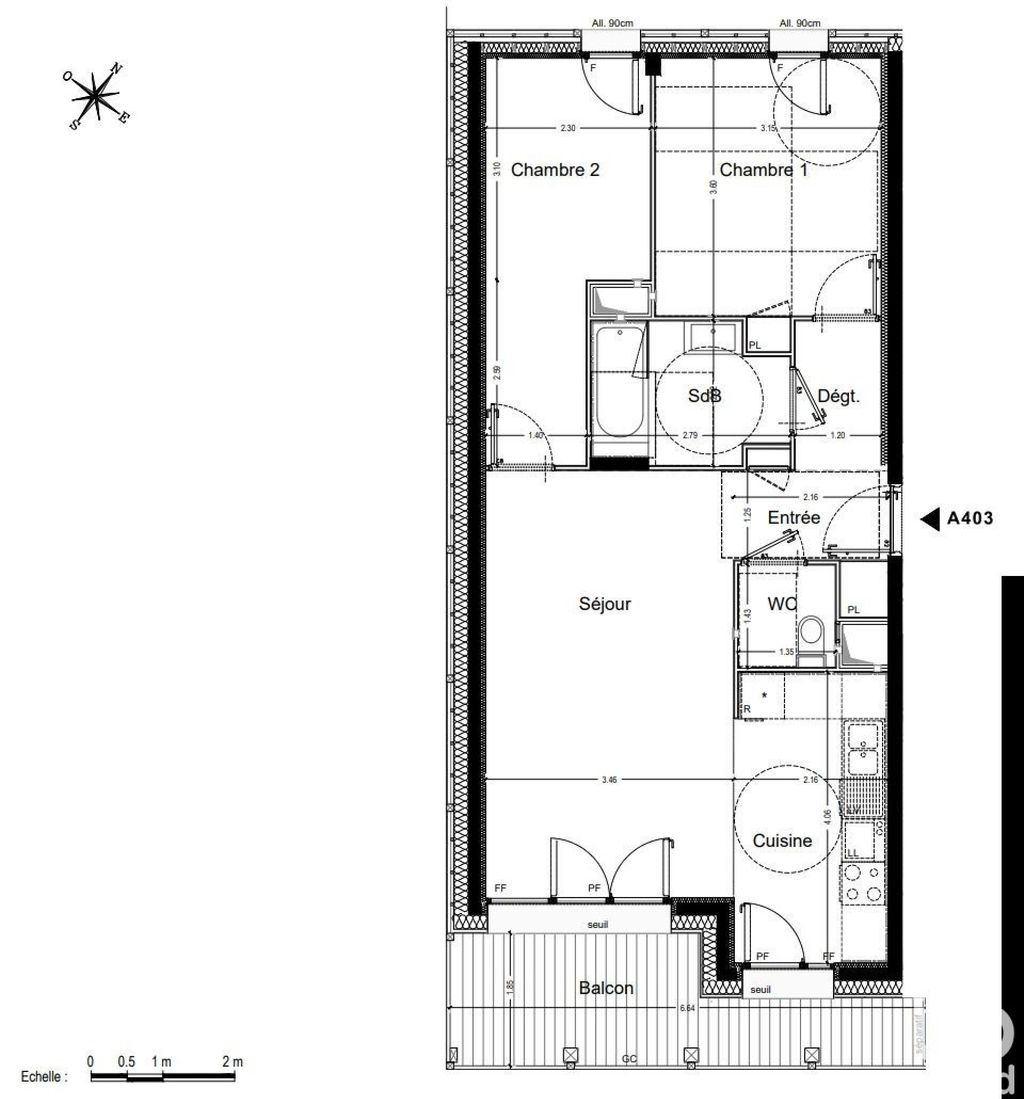 Achat appartement à vendre 3 pièces 64 m² - Ferney-Voltaire