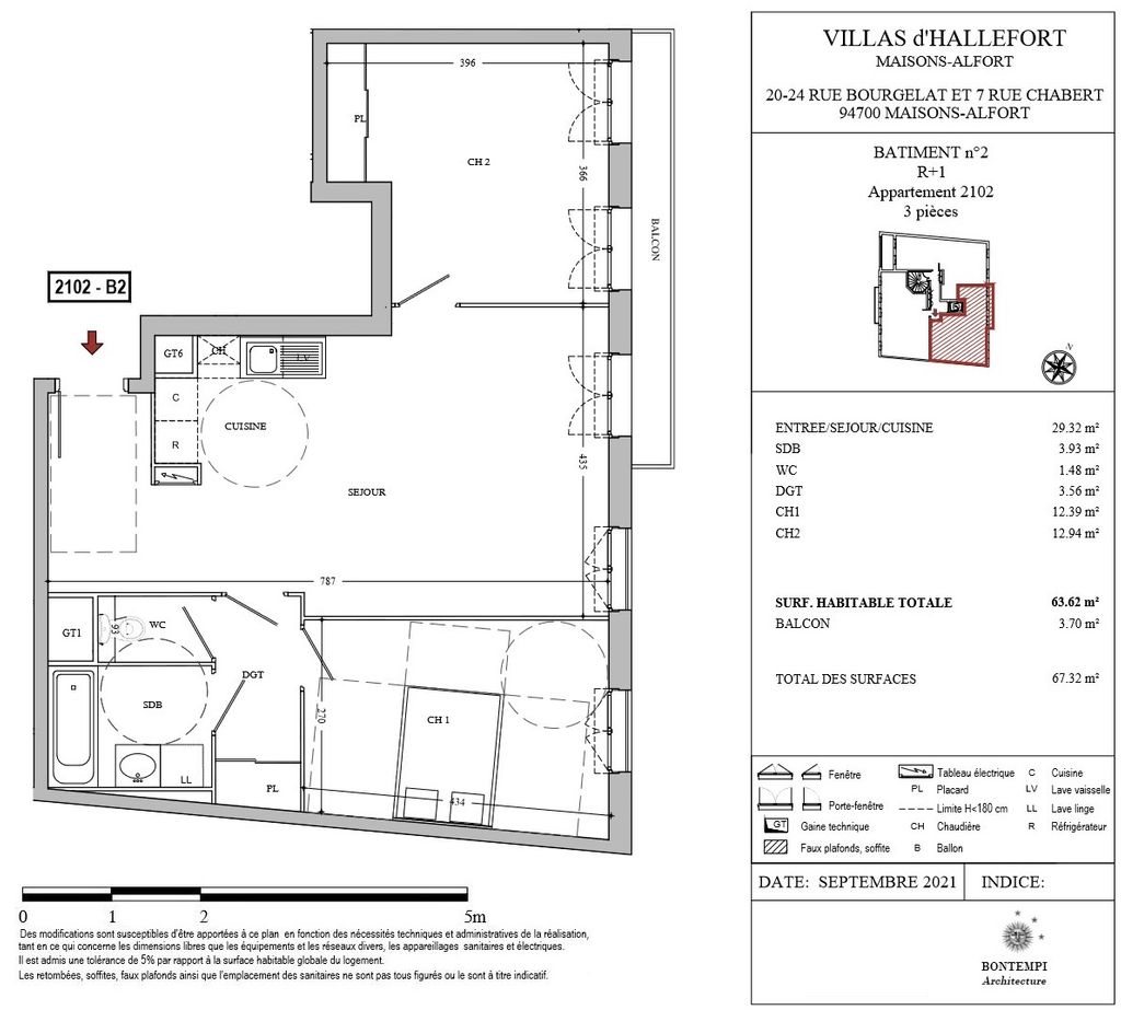 Achat appartement à vendre 3 pièces 64 m² - Maisons-Alfort