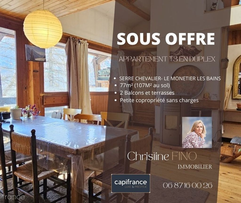 Achat duplex à vendre 5 pièces 107 m² - Le Monêtier-les-Bains