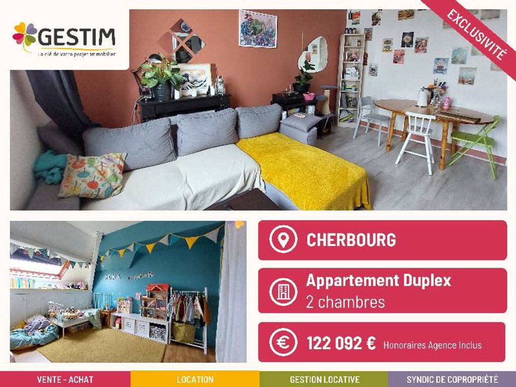 Achat duplex à vendre 4 pièces 67 m² - Cherbourg-en-Cotentin