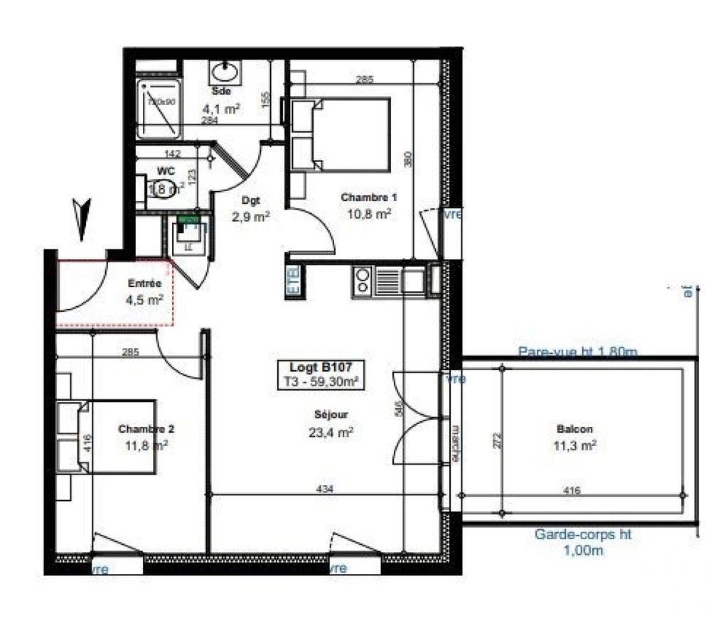 Achat appartement à vendre 3 pièces 59 m² - Saint-Gilles-Croix-de-Vie
