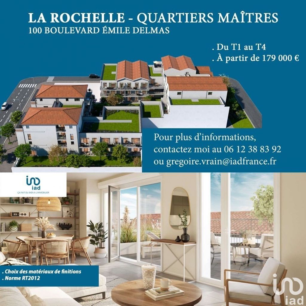 Achat appartement à vendre 3 pièces 69 m² - La Rochelle