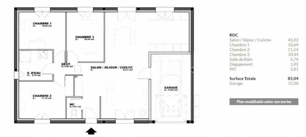 Achat maison à vendre 3 chambres 85 m² - Merville