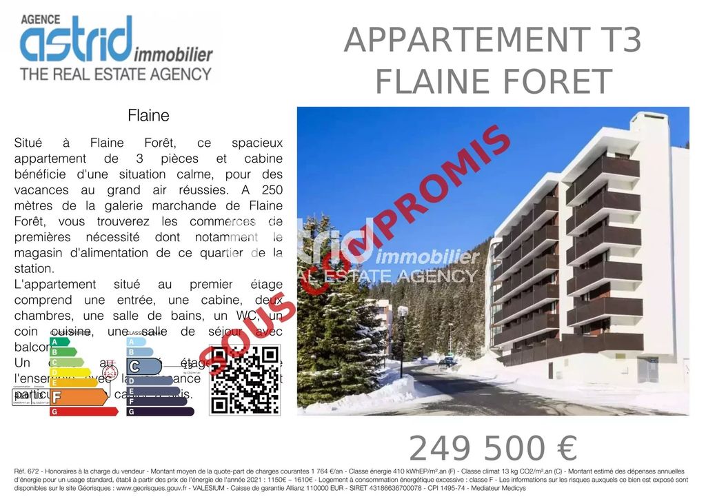 Achat appartement à vendre 3 pièces 47 m² - Arâches-la-Frasse
