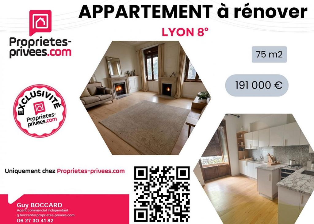Achat appartement à vendre 3 pièces 75 m² - Lyon 8ème arrondissement