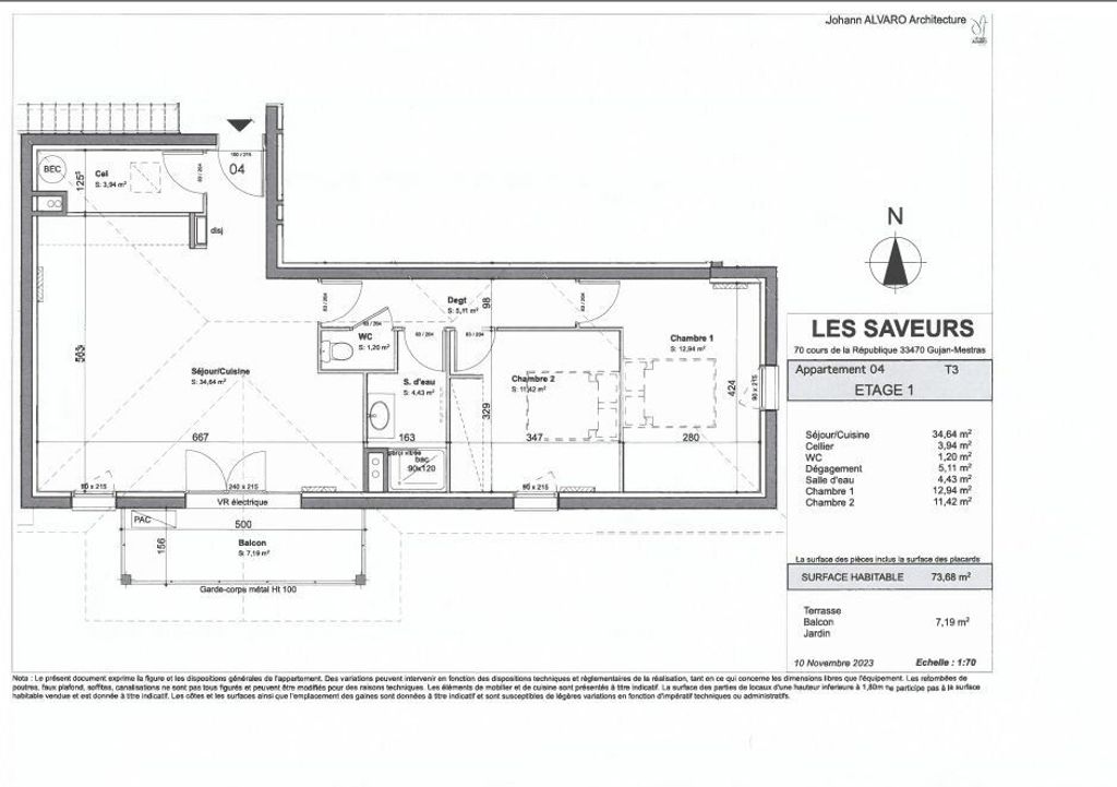 Achat appartement à vendre 3 pièces 74 m² - Gujan-Mestras