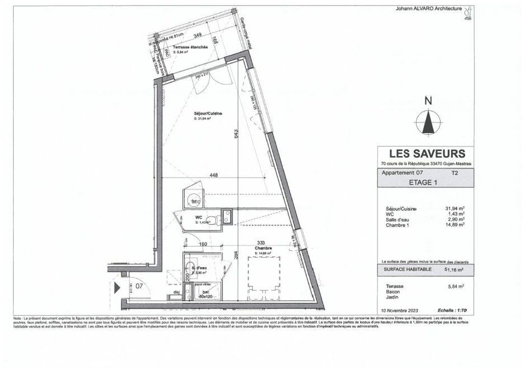 Achat appartement à vendre 2 pièces 51 m² - Gujan-Mestras