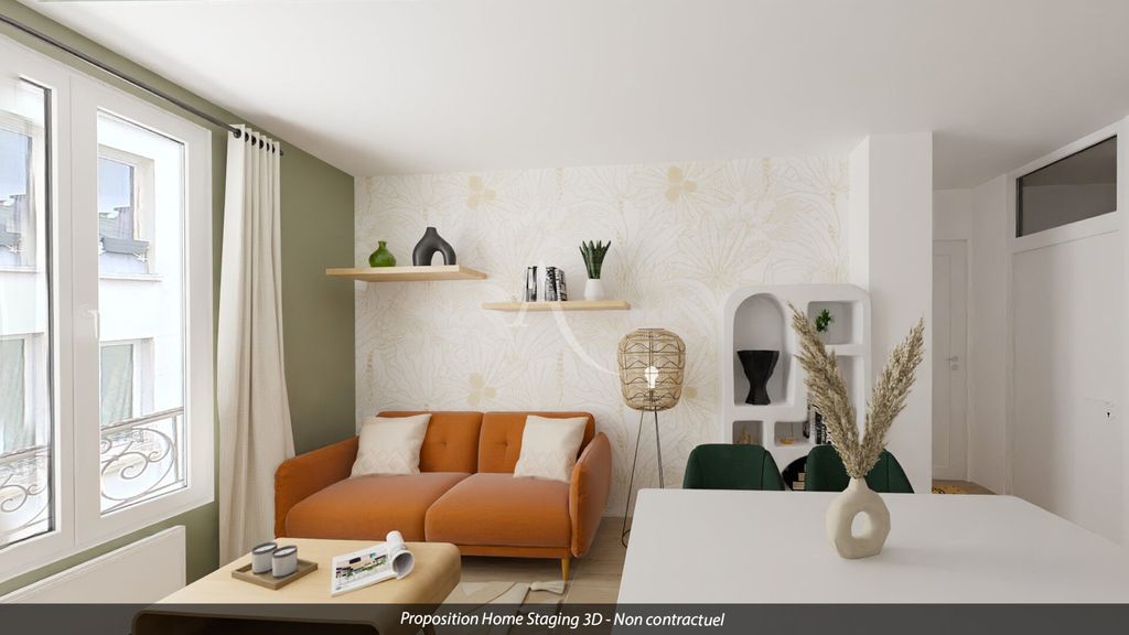 Achat appartement à vendre 2 pièces 28 m² - Paris 20ème arrondissement