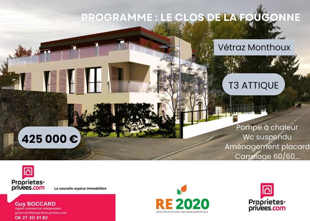Achat appartement à vendre 3 pièces 75 m² - Vétraz-Monthoux