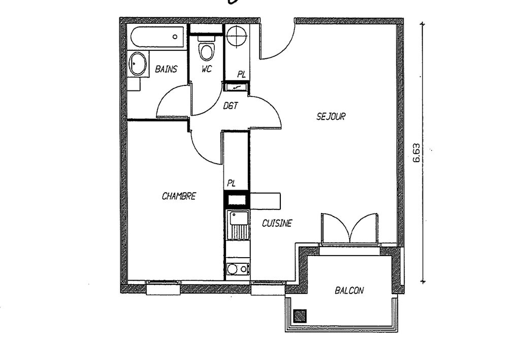 Achat appartement à vendre 2 pièces 43 m² - Saint-Jory