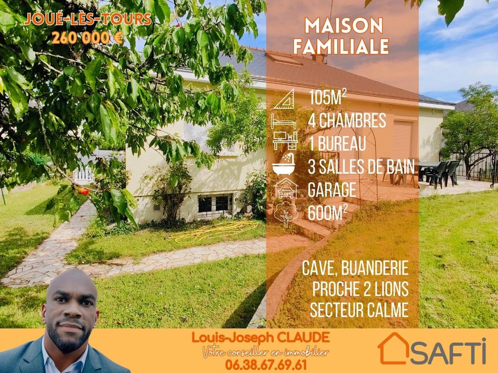 Achat maison à vendre 4 chambres 110 m² - Joué-lès-Tours