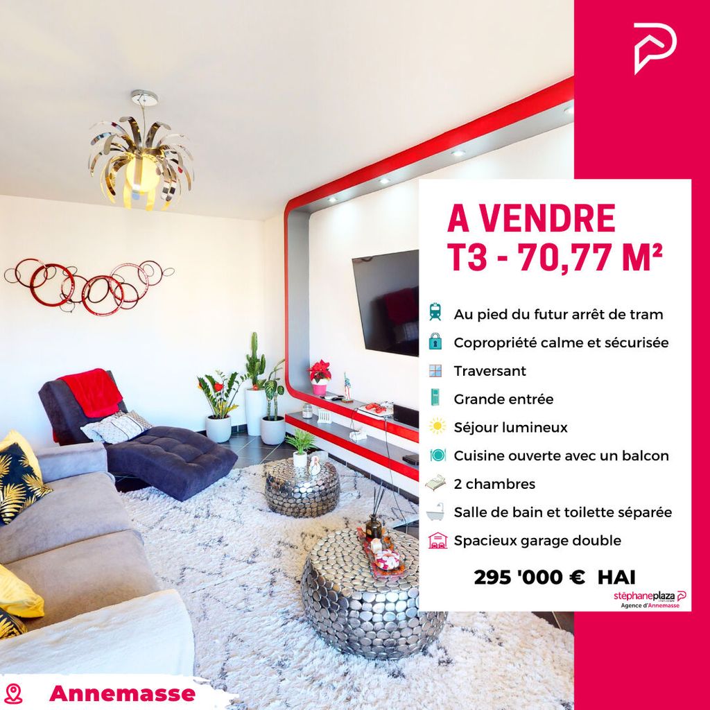 Achat appartement à vendre 3 pièces 71 m² - Annemasse