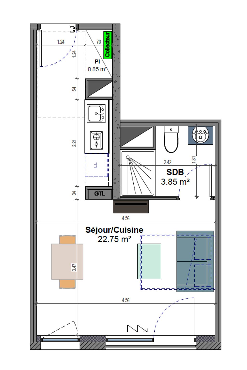 Achat studio à vendre 27 m² - Entrange