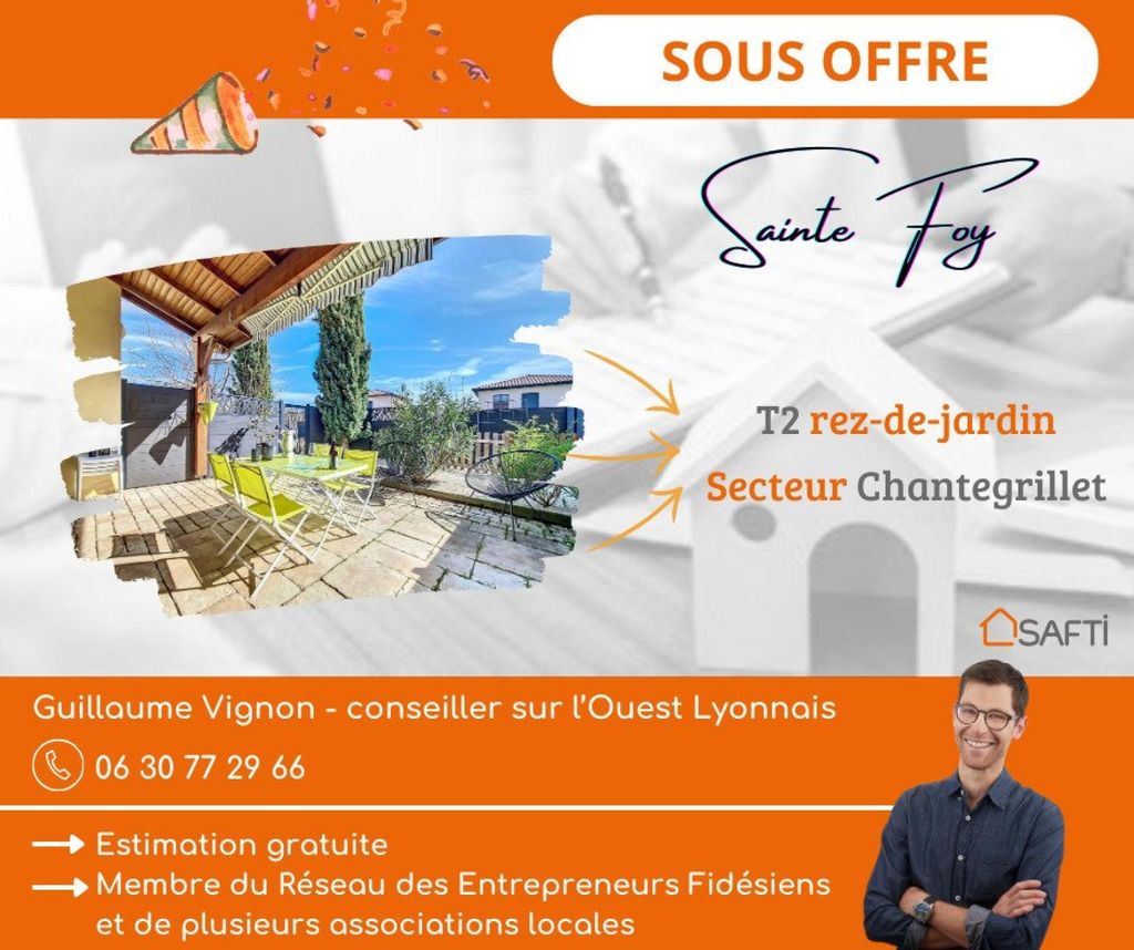 Achat duplex à vendre 3 pièces 47 m² - Sainte-Foy-lès-Lyon