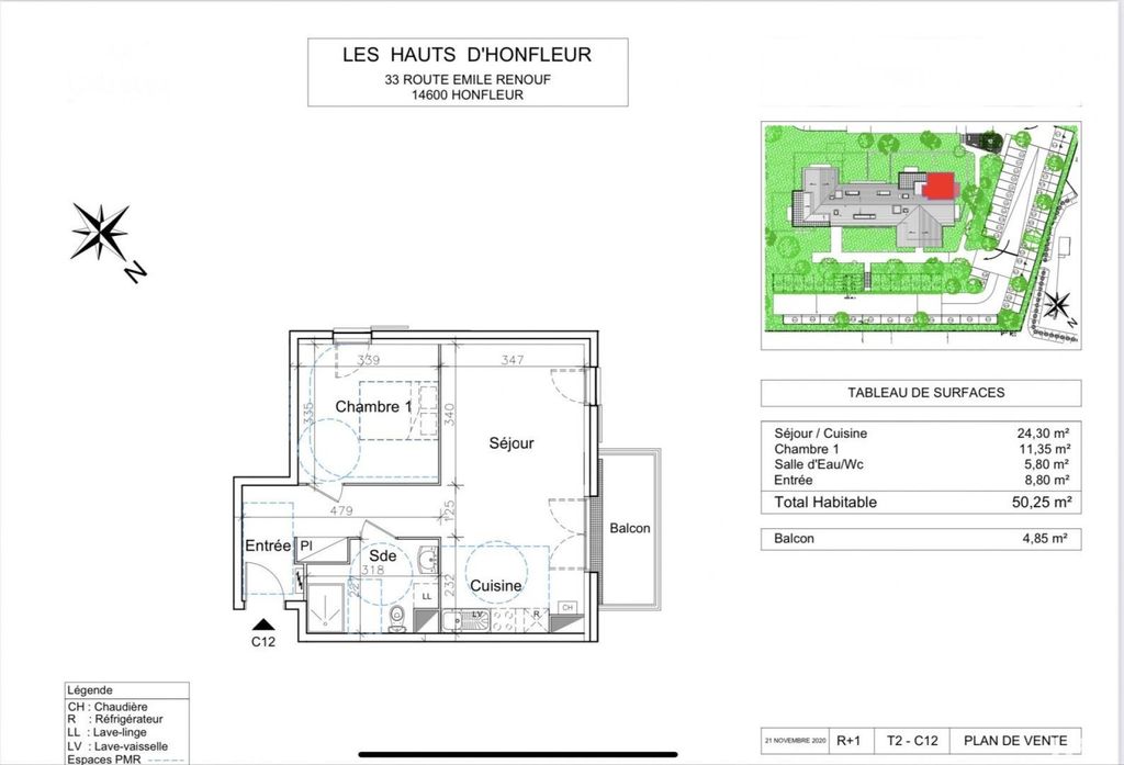 Achat appartement à vendre 2 pièces 50 m² - Honfleur