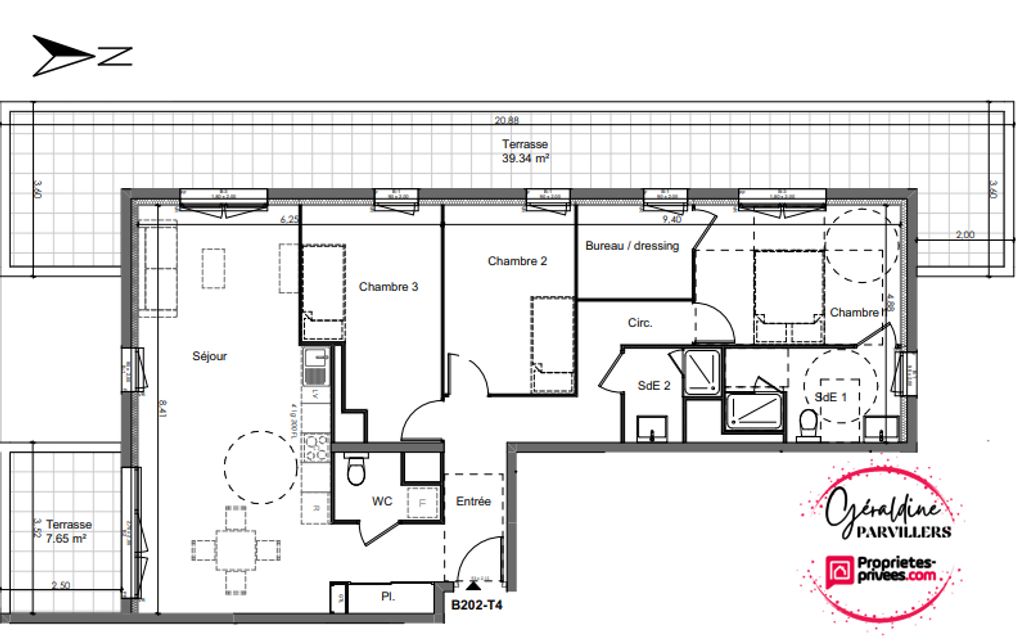 Achat appartement à vendre 4 pièces 97 m² - Chartres