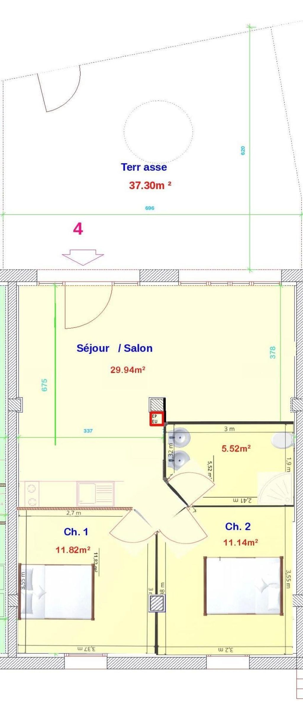 Achat appartement à vendre 3 pièces 58 m² - Mollégès