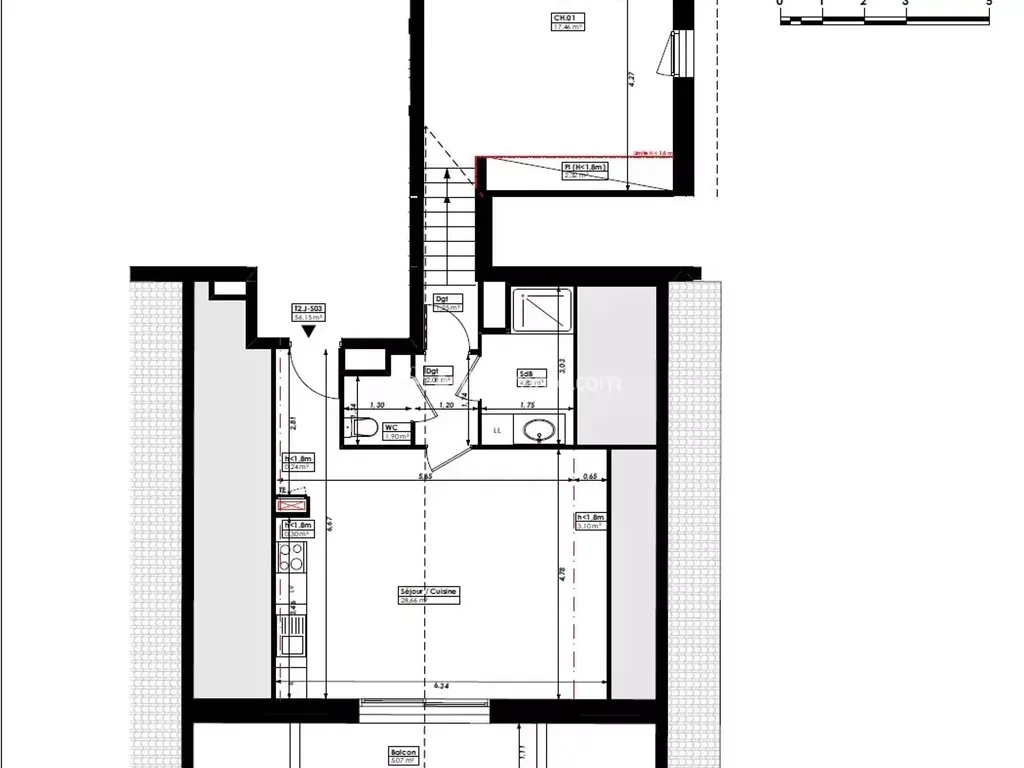 Achat duplex à vendre 2 pièces 56 m² - Sciez