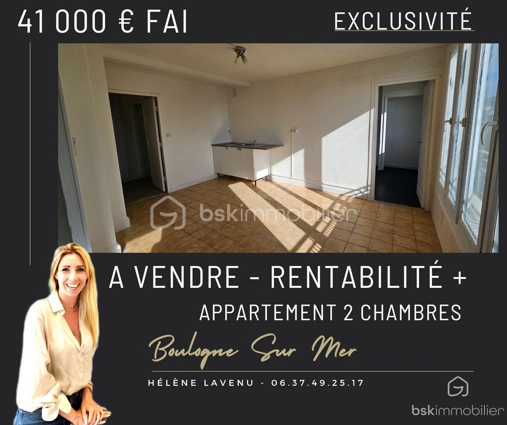 Achat appartement à vendre 3 pièces 50 m² - Boulogne-sur-Mer
