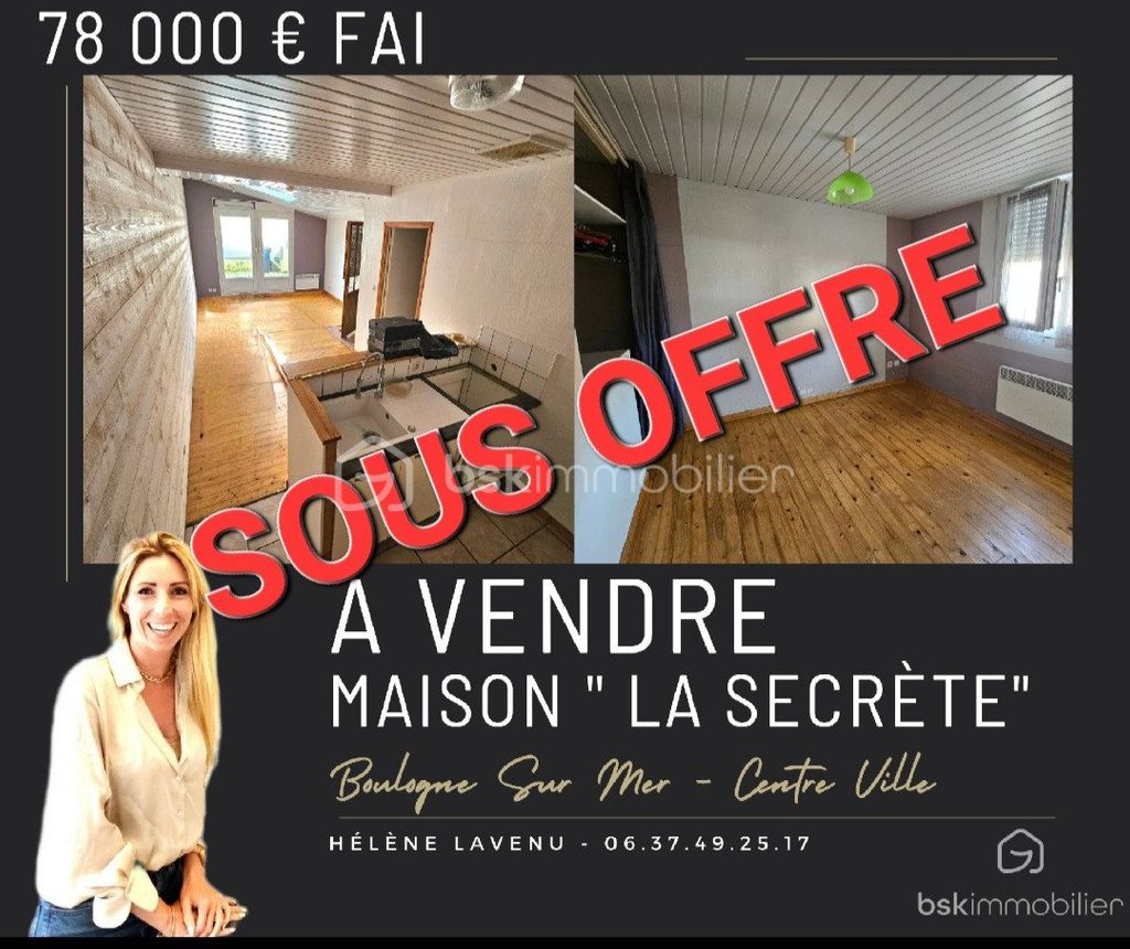 Achat maison à vendre 2 chambres 45 m² - Boulogne-sur-Mer