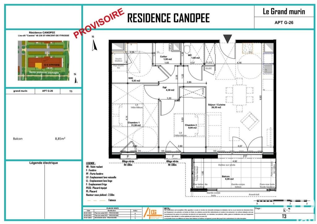 Achat appartement 3 pièce(s) Saint-Vincent-de-Tyrosse