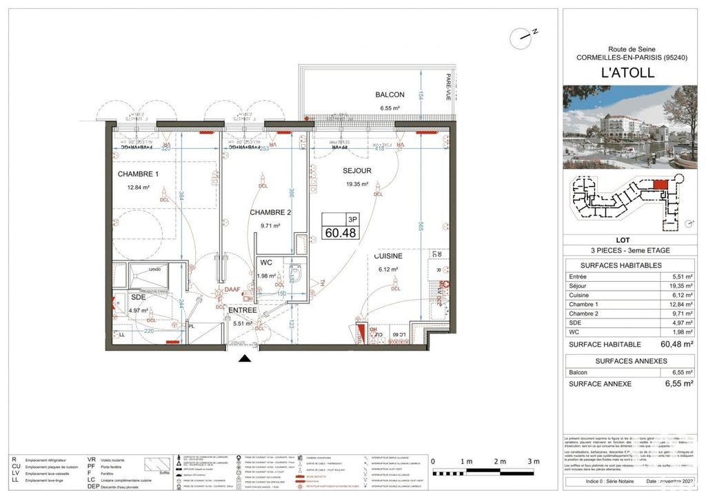 Achat appartement 3 pièce(s) Cormeilles-en-Parisis